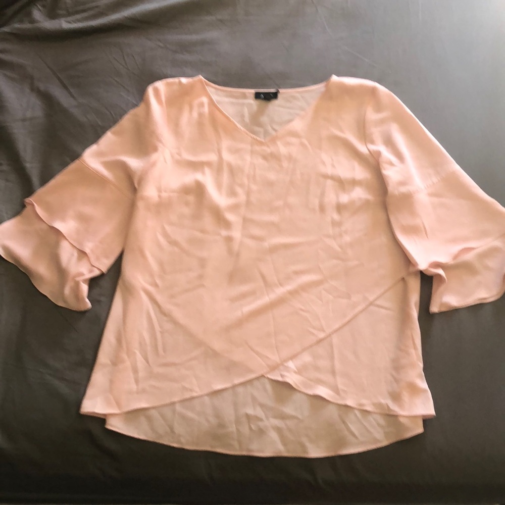 Light pink blouse with gorgeous 3/4 sleeves